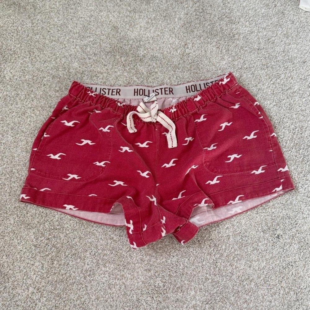 Y2K Hollister Seagull Print Sleep Shorts 💗 Size M - Picture 1 of 6